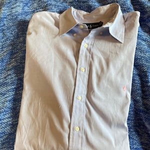 Light blue polo Ralph Lauren shirt pink horse